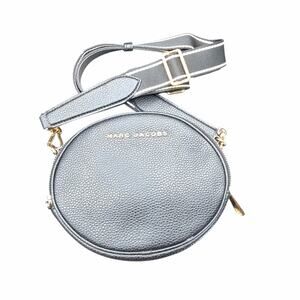 Marc Jacobs Black Pebbled Leather Round Crossbody Bag